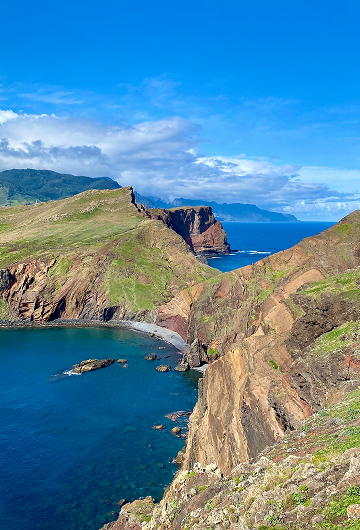 Coastal cliffs and ocean